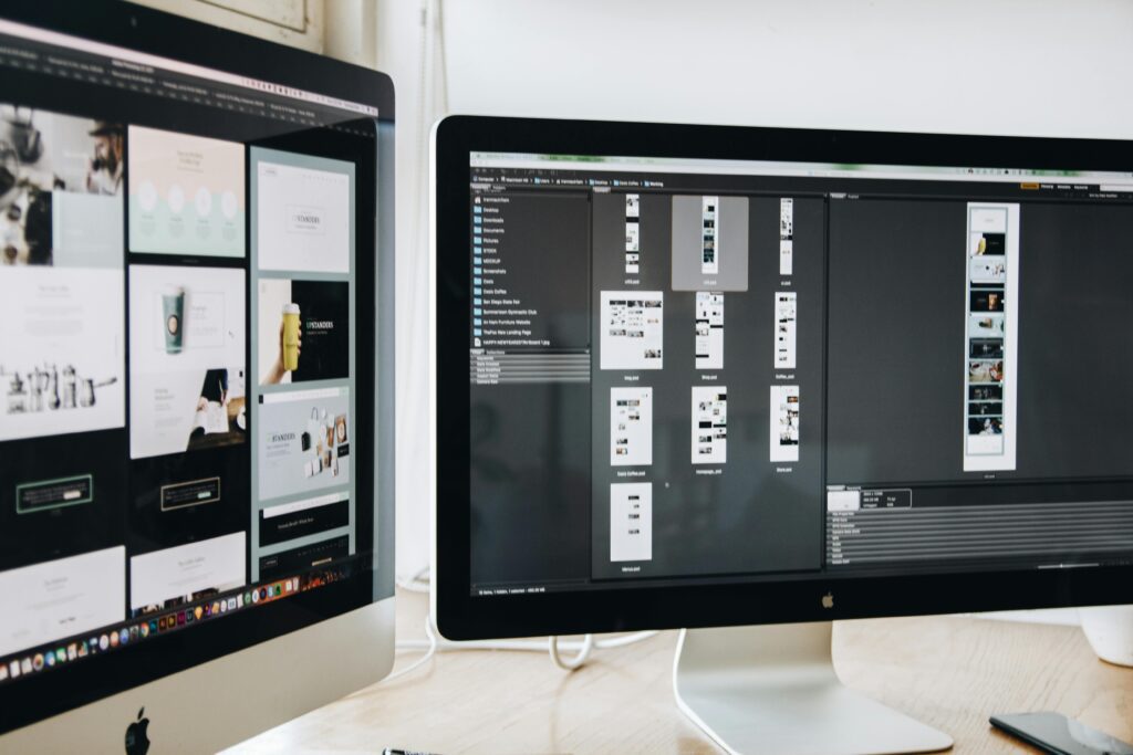 UI and UX design example for a modern website